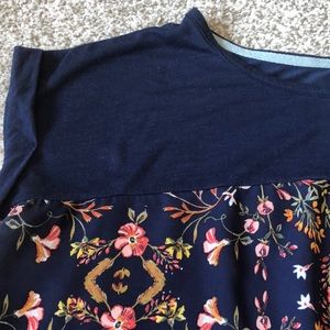 Blue Floral T